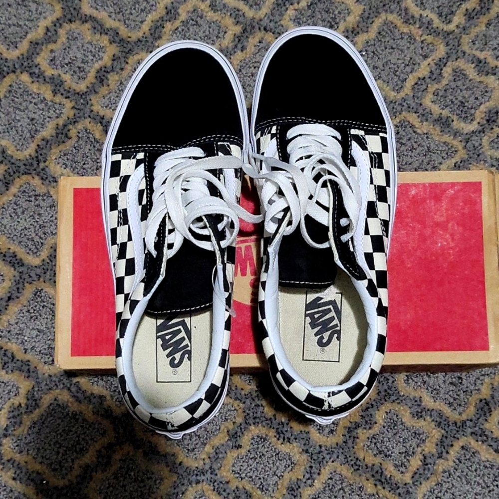 VANS Checkered Old Skool Black & White Shoes